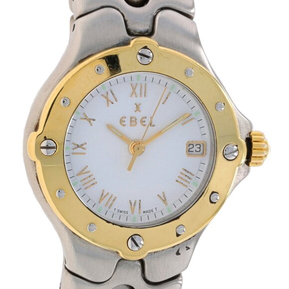Ebel Sportwave Wristwatch E6087621 Stainless Steel Quartz 1 Yr Warranty - Picture 1 of 5